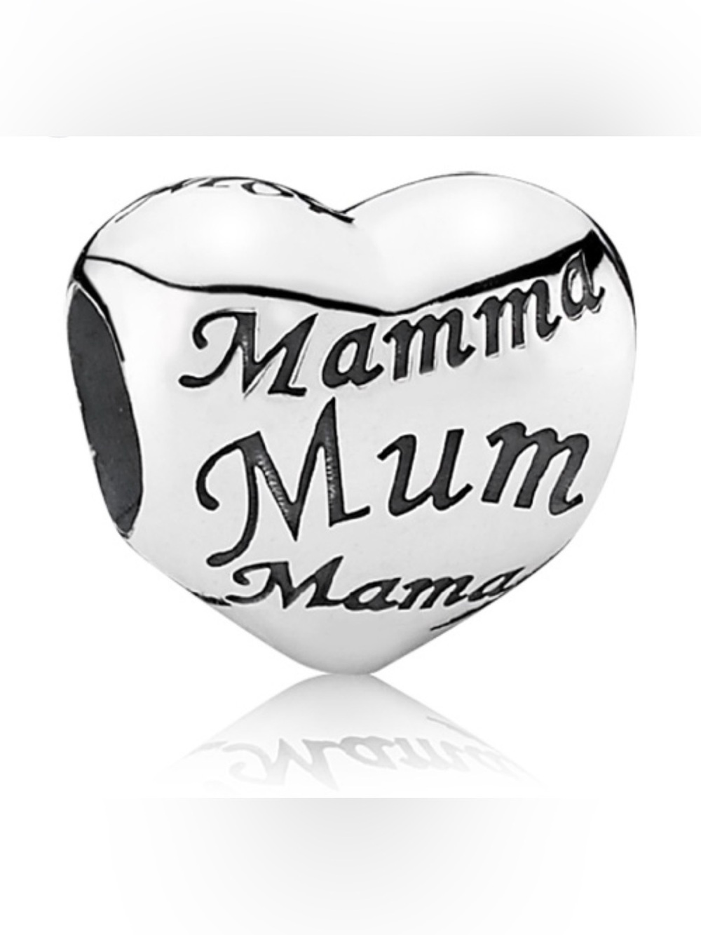 A Mother's Heart Charm
Retired Sterling Silver A Mother's
Heart Family Bead